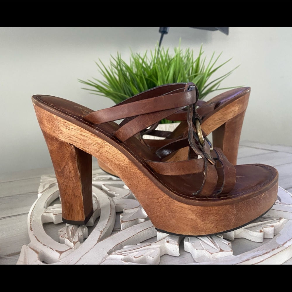 ALDO leather high heel sandals 7.5